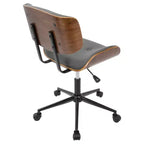Sedia da ufficio Lombardi Mid-Century Modern con girello - LumiSource