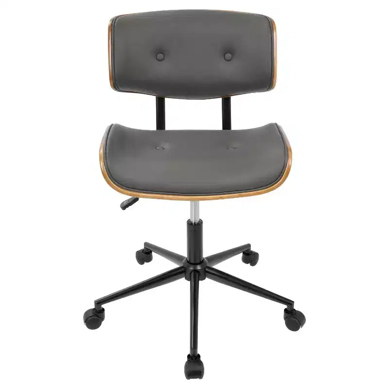 Sedia da ufficio Lombardi Mid-Century Modern con girello - LumiSource