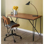 Sedia da ufficio Lombardi Mid-Century Modern con girello - LumiSource