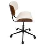 Sedia da ufficio Lombardi Mid-Century Modern con girello - LumiSource