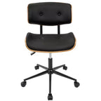 Sedia da ufficio Lombardi Mid-Century Modern con girello - LumiSource
