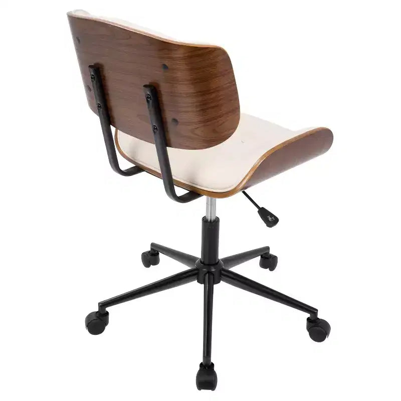 Sedia da ufficio Lombardi Mid-Century Modern con girello - LumiSource