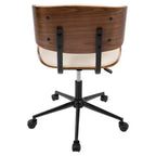 Sedia da ufficio Lombardi Mid-Century Modern con girello - LumiSource