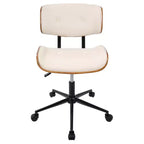Sedia da ufficio Lombardi Mid-Century Modern con girello - LumiSource