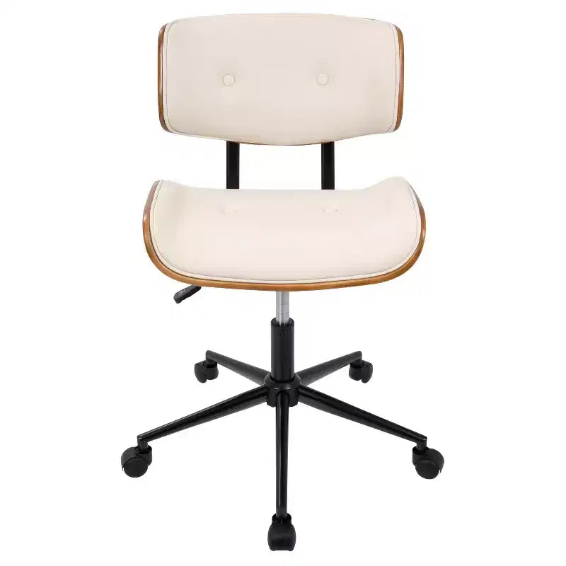 Sedia da ufficio Lombardi Mid-Century Modern con girello - LumiSource