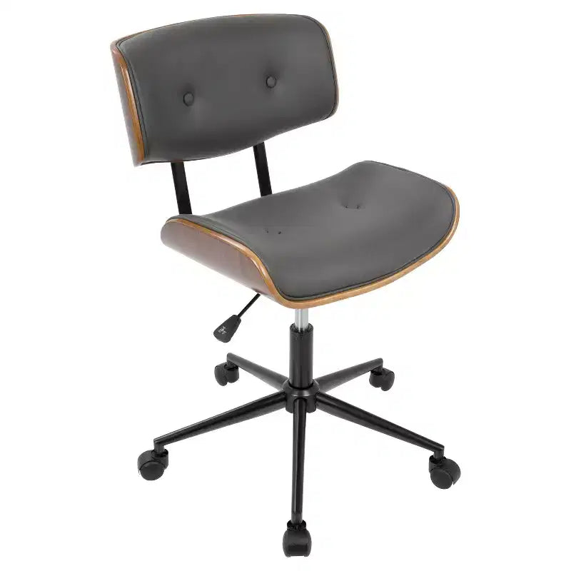 Sedia da ufficio Lombardi Mid-Century Modern con girello - LumiSource