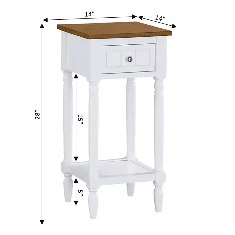Tavolino d'appoggio Mia Petite con cassetto e ripiani Breighton Home Provencal Countryside
