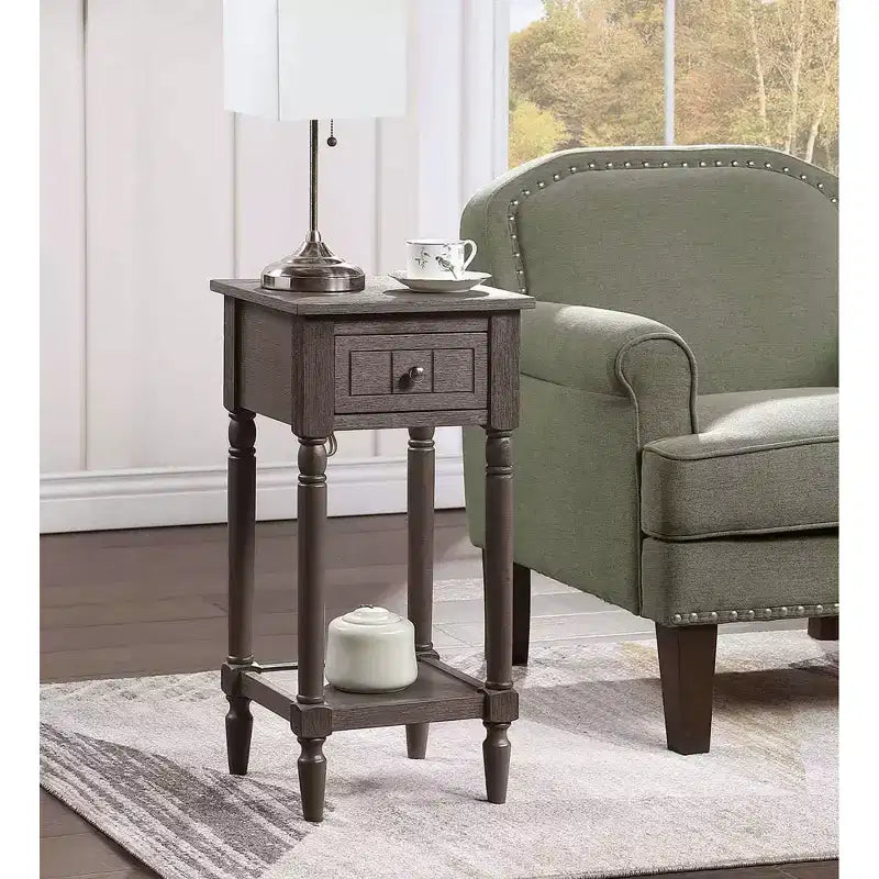 Tavolino d'appoggio Mia Petite con cassetto e ripiani Breighton Home Provencal Countryside