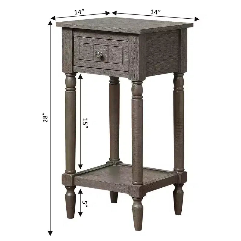 Tavolino d'appoggio Mia Petite con cassetto e ripiani Breighton Home Provencal Countryside