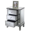 Comodino a 3 cassetti Gold Coast Vineyard con specchio - Breighton Home