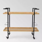 Gerard Industrial Wooden Bar Cart - Christopher Knight Home