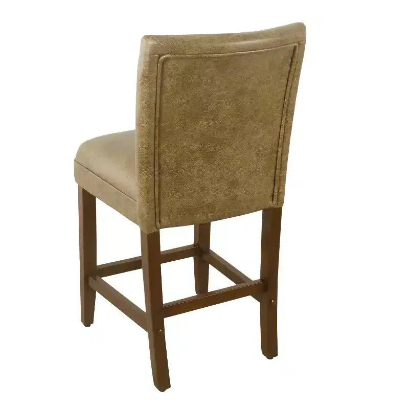 24 Faux Leather Luxury Counter Height Barstool - HomePop
