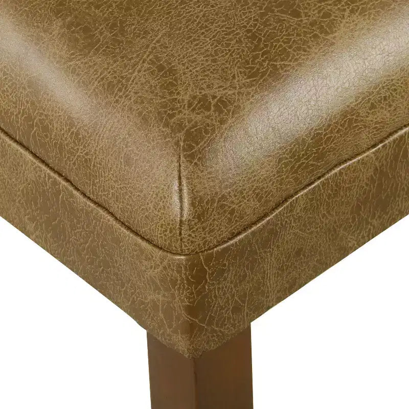 24 Faux Leather Luxury Counter Height Barstool - HomePop