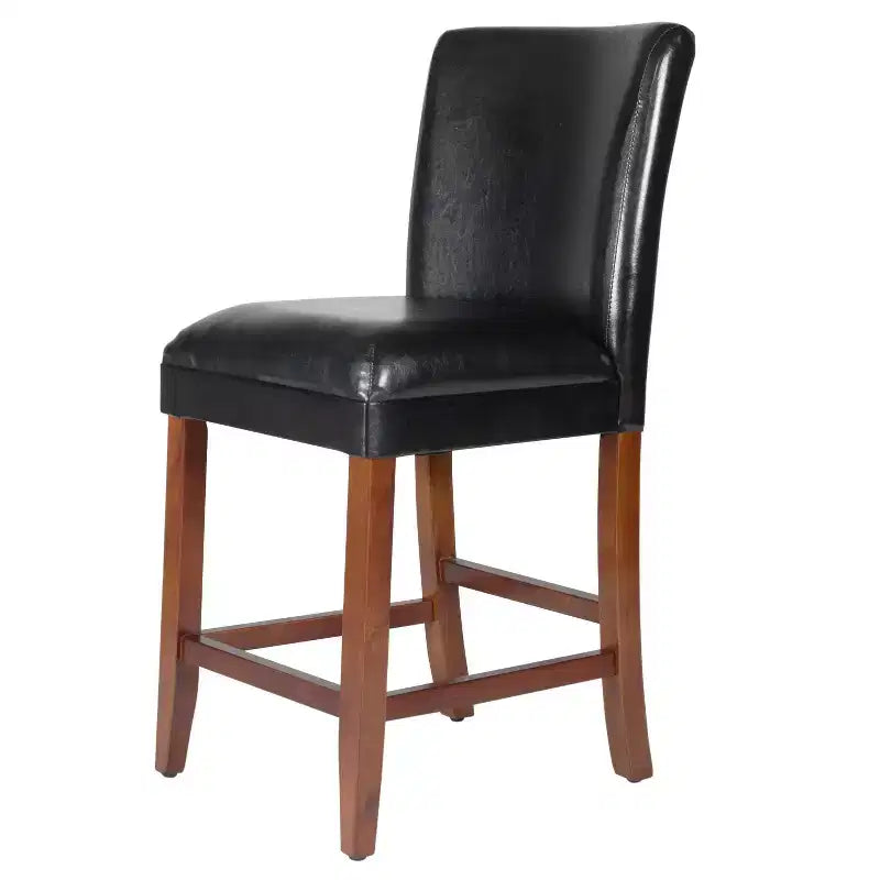24 Faux Leather Luxury Counter Height Barstool - HomePop