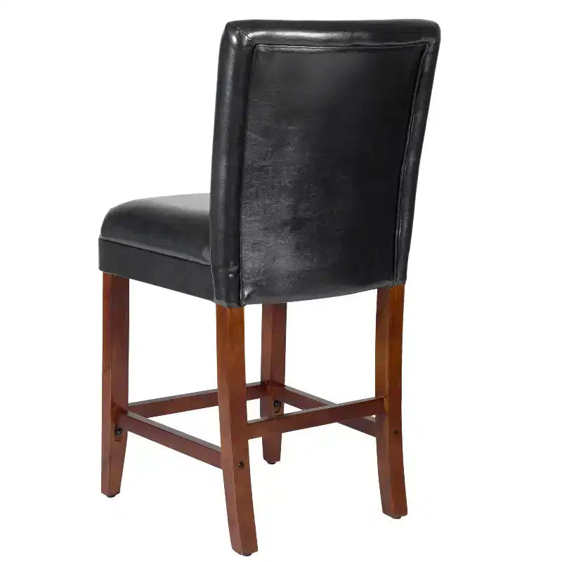24 Faux Leather Luxury Counter Height Barstool - HomePop