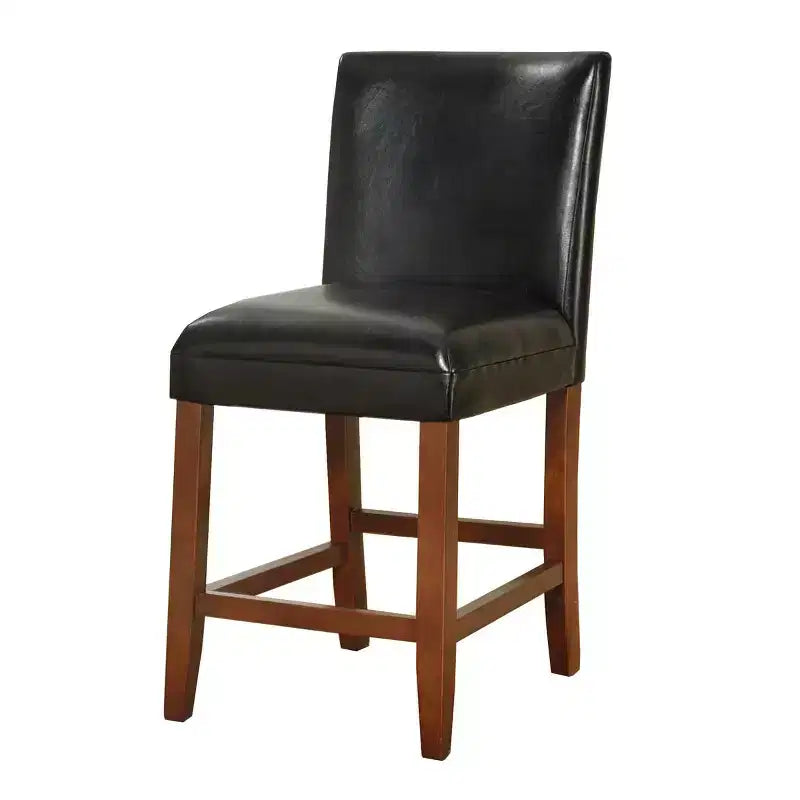 24 Faux Leather Luxury Counter Height Barstool - HomePop