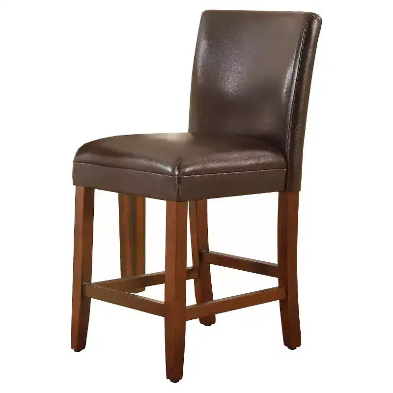 24 Faux Leather Luxury Counter Height Barstool - HomePop