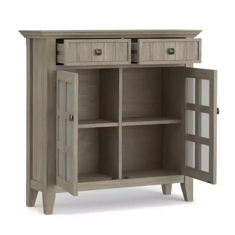 Armadio contenitore per ingresso in legno massello Normandy - Wyndenhall
