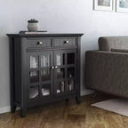 Armadio contenitore per ingresso in legno massello Normandy - Wyndenhall