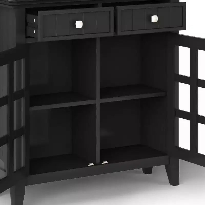 Armadio contenitore per ingresso in legno massello Normandy - Wyndenhall