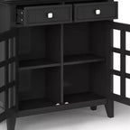 Armadio contenitore per ingresso in legno massello Normandy - Wyndenhall