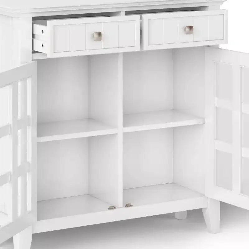 Armadio contenitore per ingresso in legno massello Normandy - Wyndenhall