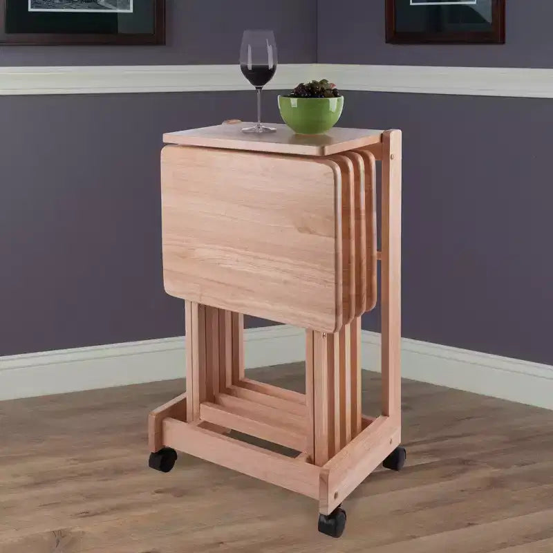 5pc Brienda Set Flip Top Snack Table - Winsome
