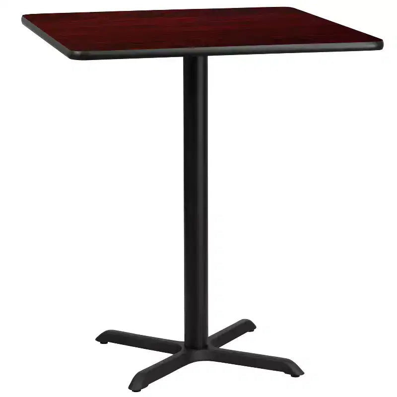 Flash Furniture 36'' Square Laminate Table Top with 30'' x 30'' Bar Height Table Base