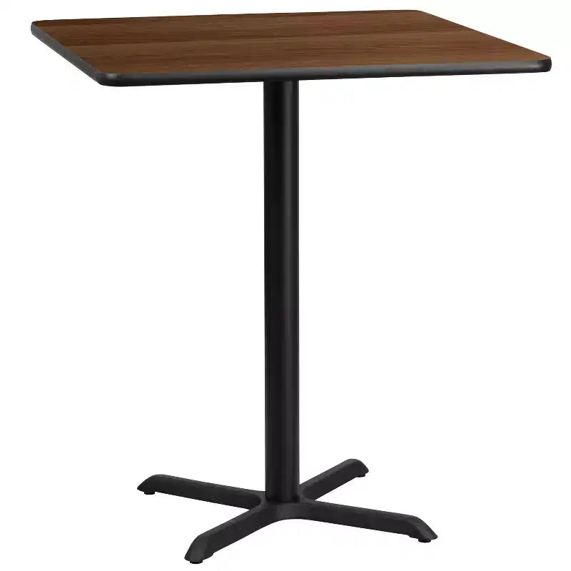 Flash Furniture 36'' Square Laminate Table Top with 30'' x 30'' Bar Height Table Base