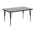 Flash Furniture 30''W x 48''L Rectangular HP Laminate Activity Table - Height Adjustable Short Legs