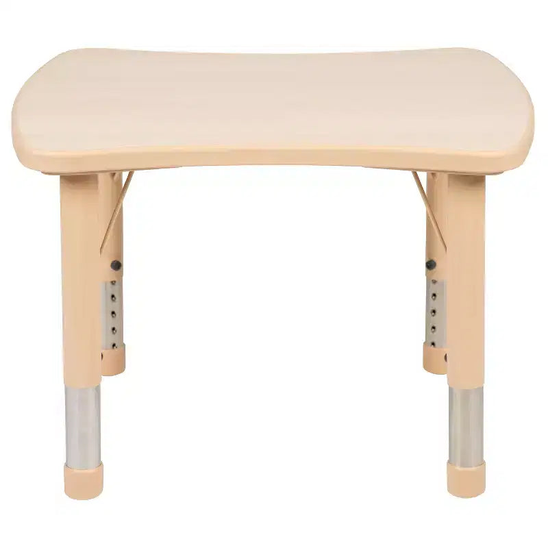 Flash Furniture 21.875W x 26.625L Rectangular Plastic Height Adjustable Activity Table