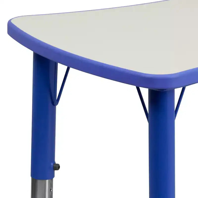 Flash Furniture 21.875W x 26.625L Rectangular Plastic Height Adjustable Activity Table