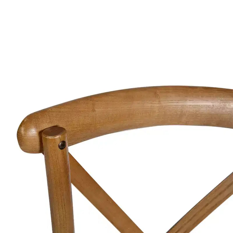 Flash Furniture HERCULES Series Stackable Wood Cross Back Chair with Cushion