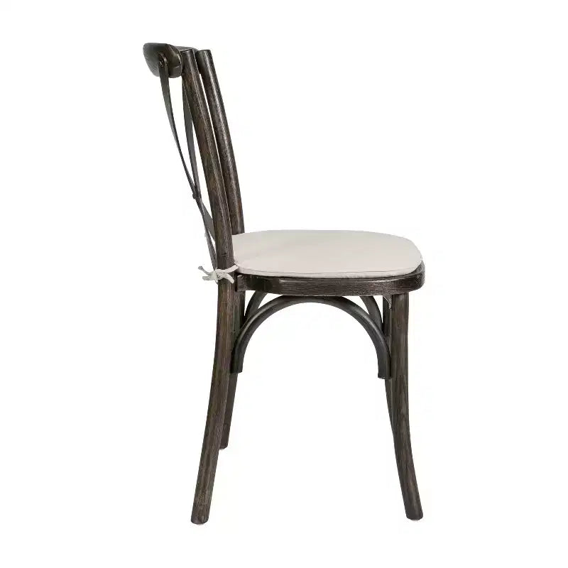 Flash Furniture HERCULES Series Stackable Wood Cross Back Chair with Cushion
