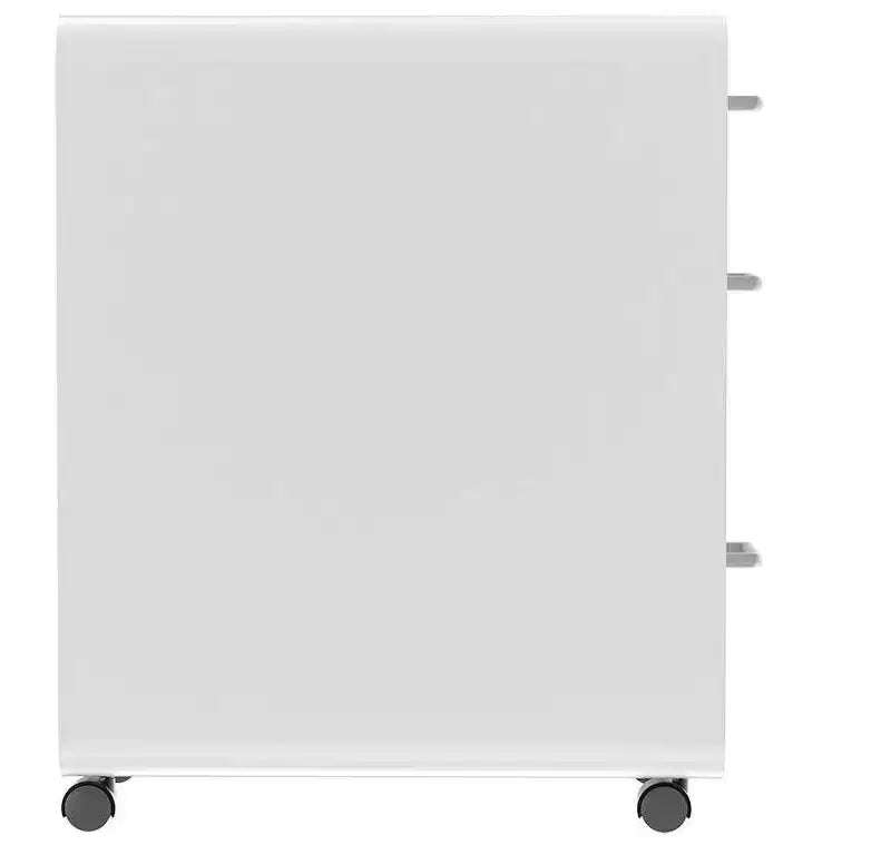 Monoprice Round Corner 3-Drawer File Cabinet - White With Lockable Drawer - Workstream Collection