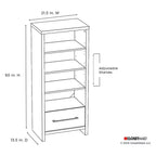 ClosetMaid 165100 Libreria a Torre Decorativa con Cassetto, Bianca (Confezione da 2)