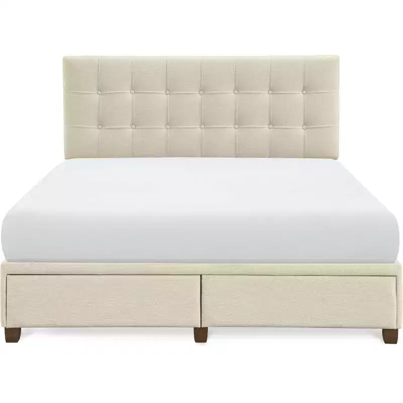 Edmond Storage Bed with Adjustable Height Headboard - ClickDecor