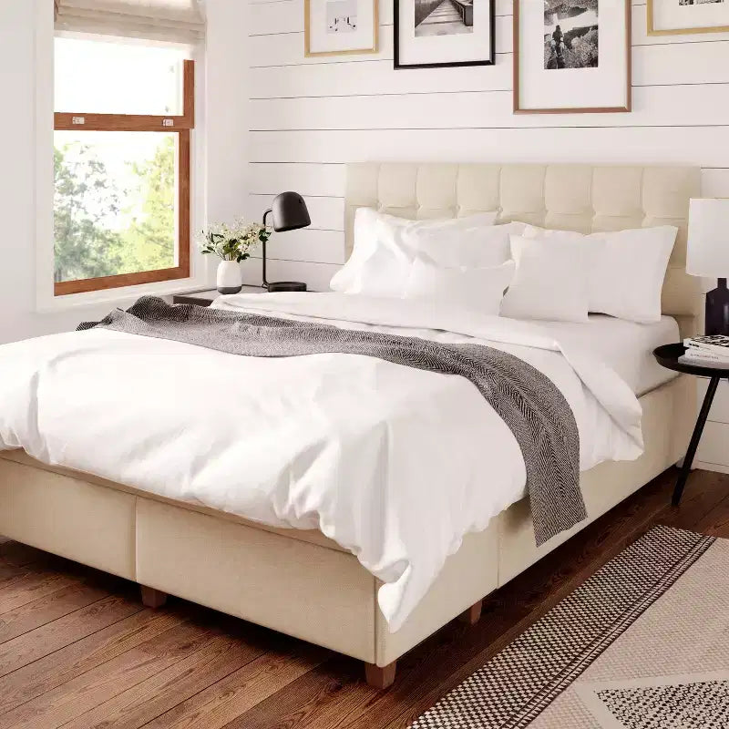 Edmond Storage Bed with Adjustable Height Headboard - ClickDecor