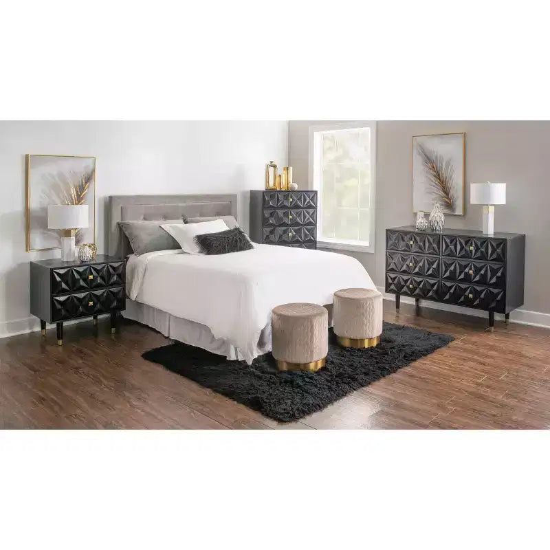 6 Drawer Geo Textured Dresser - Linon