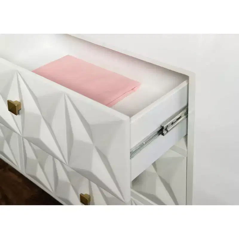 6 Drawer Geo Textured Dresser - Linon