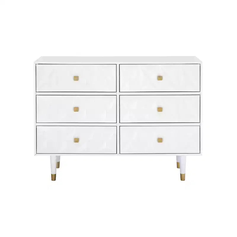 6 Drawer Geo Textured Dresser - Linon