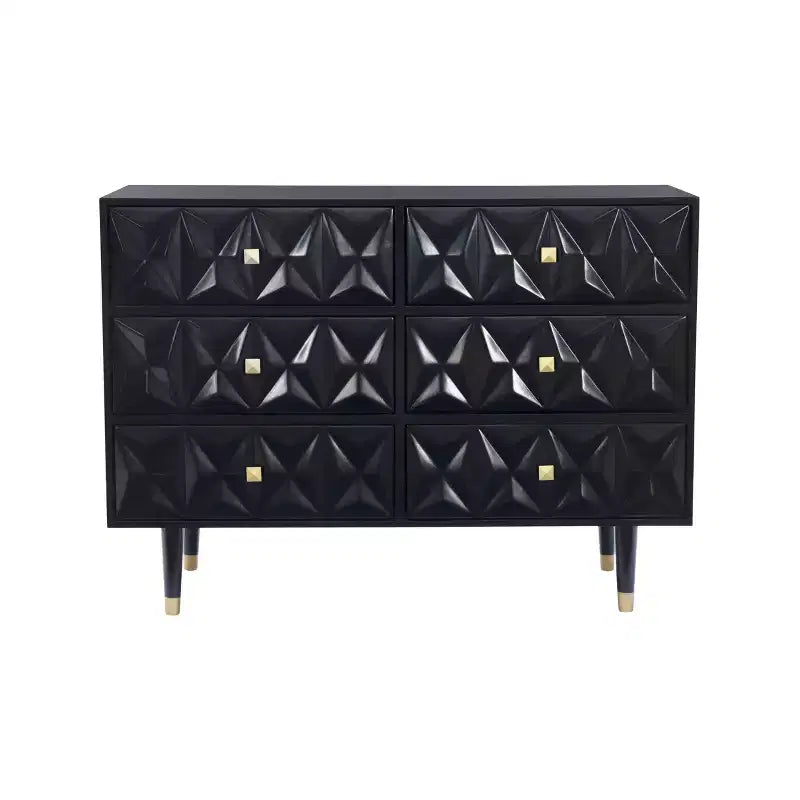 6 Drawer Geo Textured Dresser - Linon