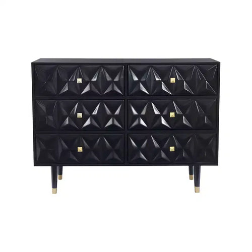 6 Drawer Geo Textured Dresser - Linon