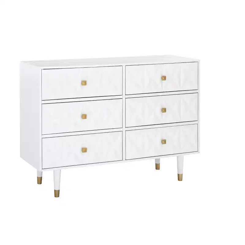 6 Drawer Geo Textured Dresser - Linon