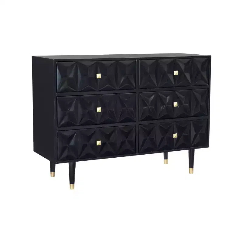 6 Drawer Geo Textured Dresser - Linon