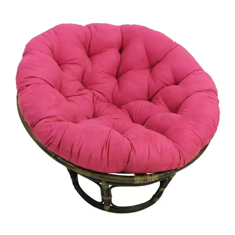 42 Rattan Papasan Chair with Micro Suede Cushion - International Caravan