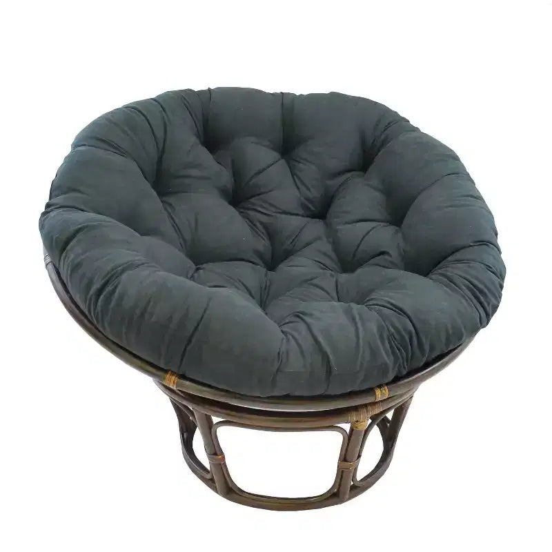 42 Rattan Papasan Chair with Micro Suede Cushion - International Caravan