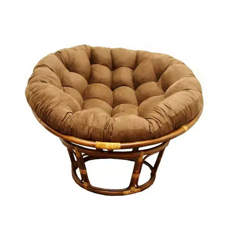 42 Rattan Papasan Chair with Micro Suede Cushion - International Caravan