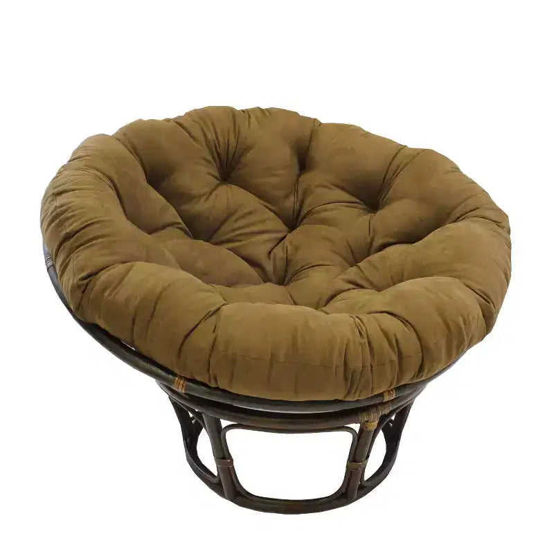 42 Rattan Papasan Chair with Micro Suede Cushion - International Caravan