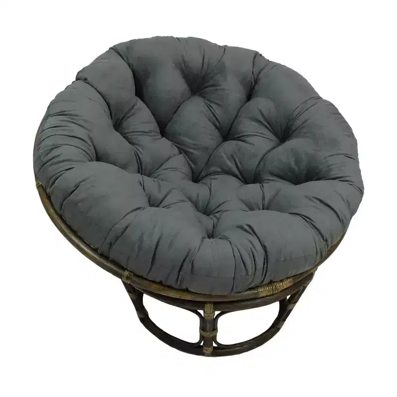 42 Rattan Papasan Chair with Micro Suede Cushion - International Caravan